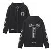 851 CHROME HEARTS 2025 Autumn and Winter New Plus Size Classic Style Logo Zipper Hooded Sweatshirt, Suitable for Couples To Wear