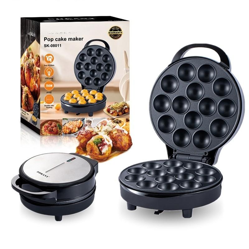 750 Вт Мощная Электрическая Форма для Поп-кейков Антипригарная Форма для Кексов Бытовая Машина для Приготовления Пончиков и Шариков-осьминожек