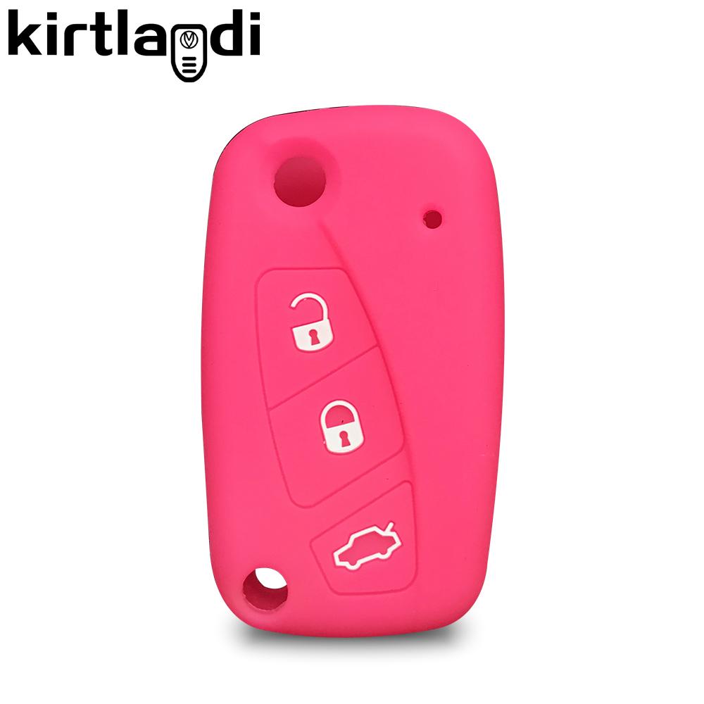 Силиконовый чехол для ключа-брелока для Fiat Panda Idea Stilo Ducato Bravo 500 Doblo Grande Punto Bravo Минивэн Linea 3-кнопочный пульт