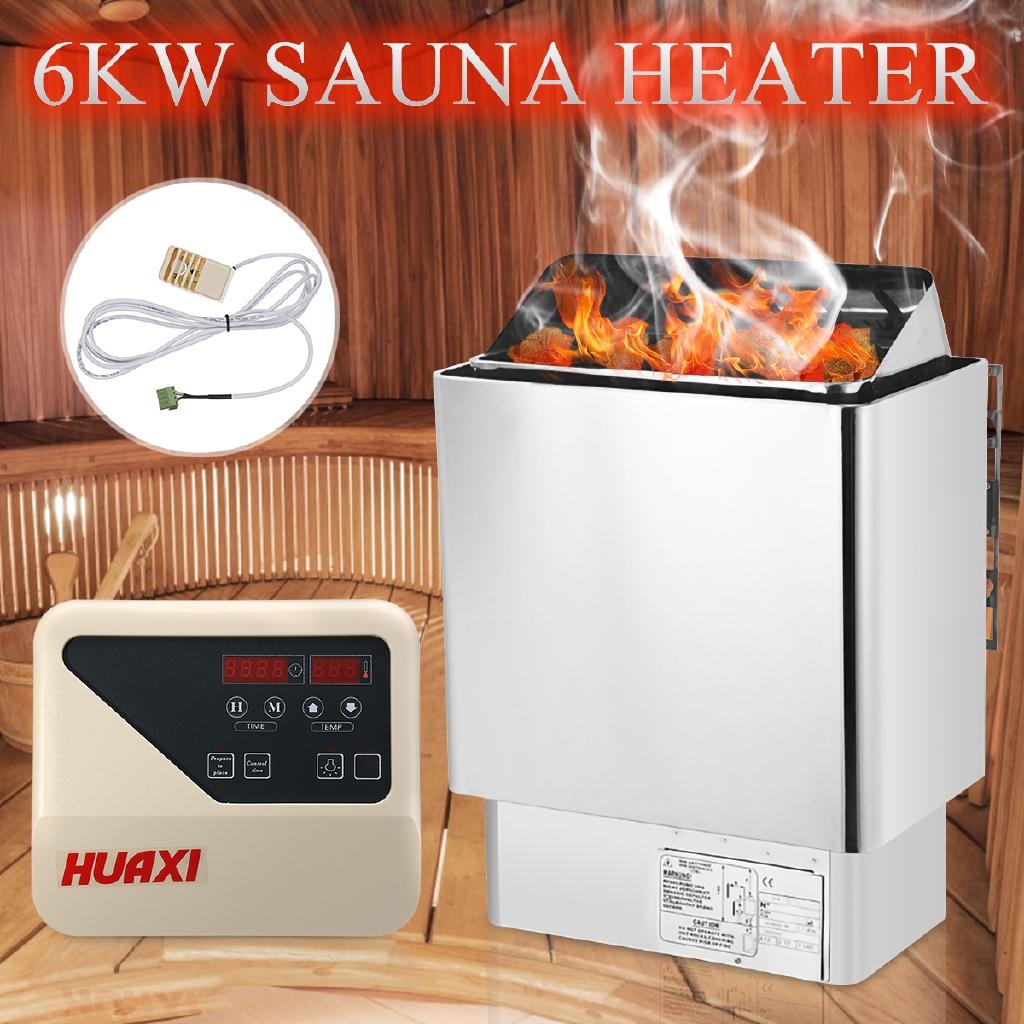 6000 Вт электрический нагреватель для сауны, влажная сухая печь для сауны из нержавеющей стали для дома, отеля, ванны, душа, спа