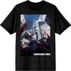 Bioworld Chainsaw Man Кровавые Здания Футболка с коротким рукавом и круглым вырезом для мужчин, черная