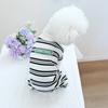 Pet Striped Four Legged Pants Dog Cat Jumpsuit Autumn and Winter New Home Clothes Four Legged Clothes Puppy Clothes Dog Pajamas