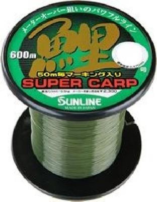 SUNLINE Леска нейлоновая Super Carp 600м 6 Матовый зеленый №