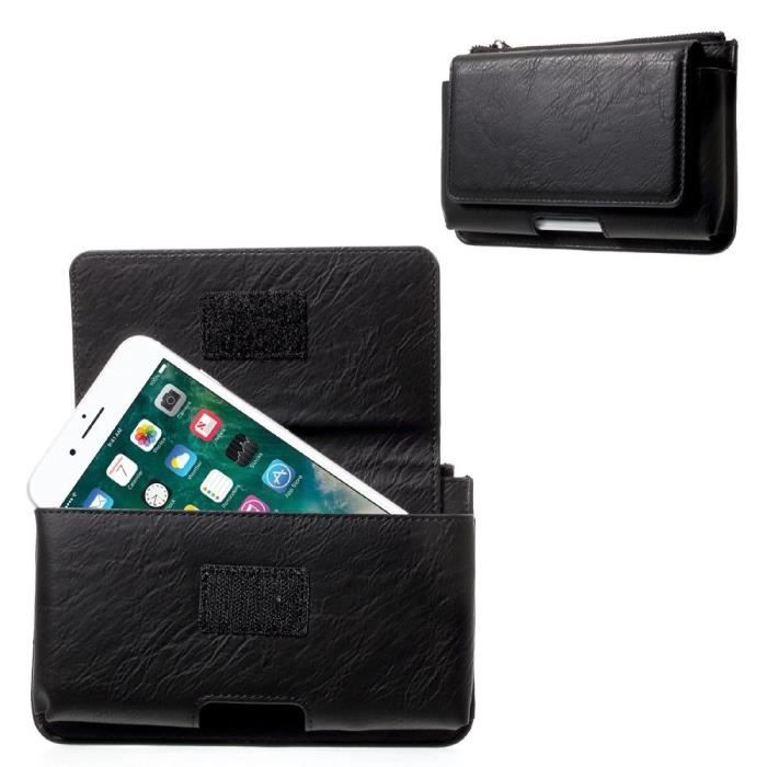 Étui À Ceinture Horizontale - Itel - A16 Plus - Cuir Synthétique - Noir - 15,5 X 9,0 Cm