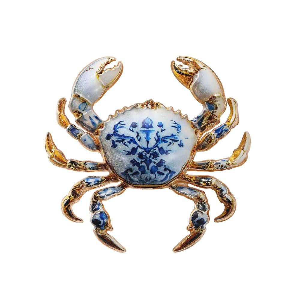 Metal Metal Pin 3D Relief Lapel Pin Gift Idea Crab Brooch Hats
