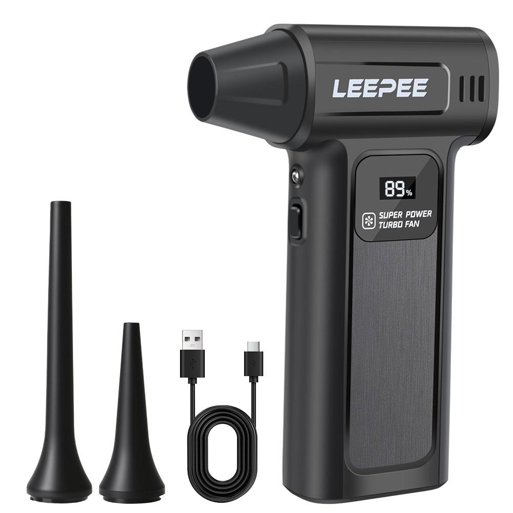 Садовая уборка Турбовентилятор Зарядка Type-C Сдувание снега 130000 об/мин Автомобильный вентилятор Портативный электрический воздуходув для чистки Инструмент-воздуходув