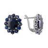 Серебряные серьги с натуральным сапфиром 9.8ct (2068723)