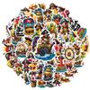 35pcs-50pcs Adventure Pirate Stickers Cartoon Ocean Pirate Stickers Adventure Stickers For Notebook Luggage Mobile Phone Cup