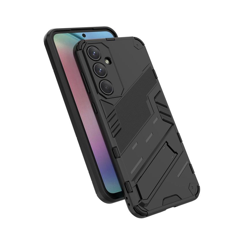 For Samsung Galaxy A55 Case Punk Armor PC Holder Case Shockproof TPU Phone Back Cover Samsung Galaxy A05 A05S A15 A25 A35 A55 5G