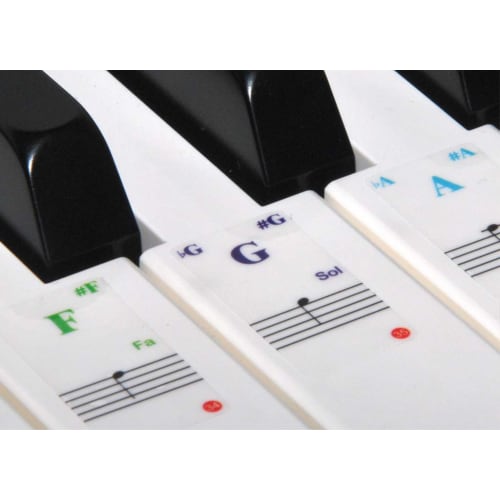 A-Flat Piano Scale Stickers, Full-Size Keyboard Scale Stickers for 32/37/49/54/61/88 Keys. These Stickers Stick Only To the White Keys, Creating a Cle