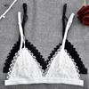 Кружевные бюстгальтеры без косточек для женщин с цветочным принтом, регулируемые тонкие бретели, бюстгальтер с V-образным вырезом, без подкладок, треугольные бюстгальтеры без косточек
