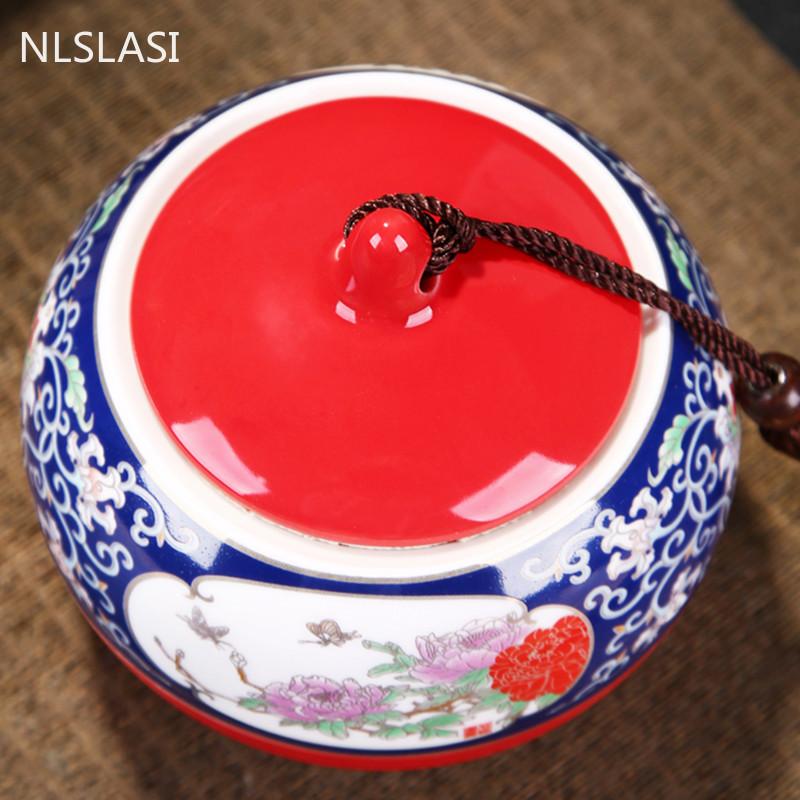 Китайская керамическая герметичная банка для дома с крышкой, чайная банка для путешествий, переносная банка для чая, горшок для хранения конфет, кухонные принадлежности, аксессуары