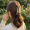 Big Size Pearl Hair Claw Pearl Decor Hairpin Elegant Shark Clip  Daily Styling