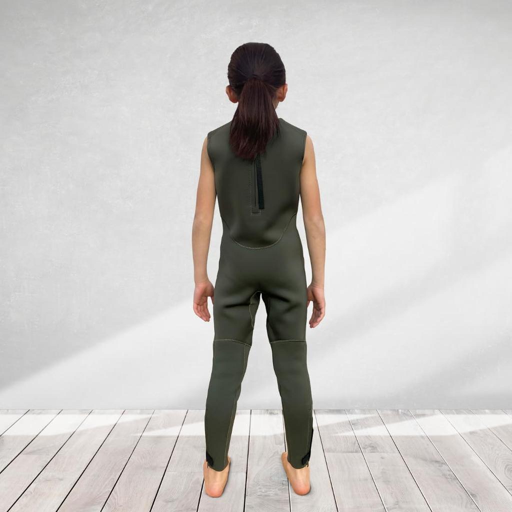 [Amazon Exclusive] Plains Kids Short Sleeve Jacket & Long Johns Set [130cm] P59SM66 Summer Kids Wetsuit Marine Sports