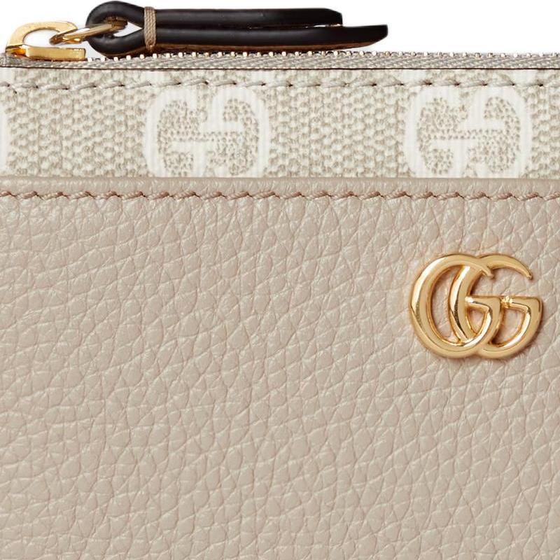 Gucci GG Supreme brand logo design Supreme canvas key bag women's beige