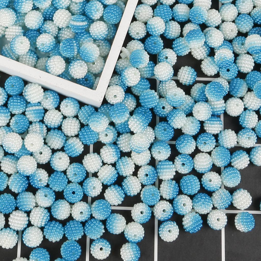 500G Acrylic Bayberry Beads Gradient Color Round Loose Beads For DIY Jewelry Making