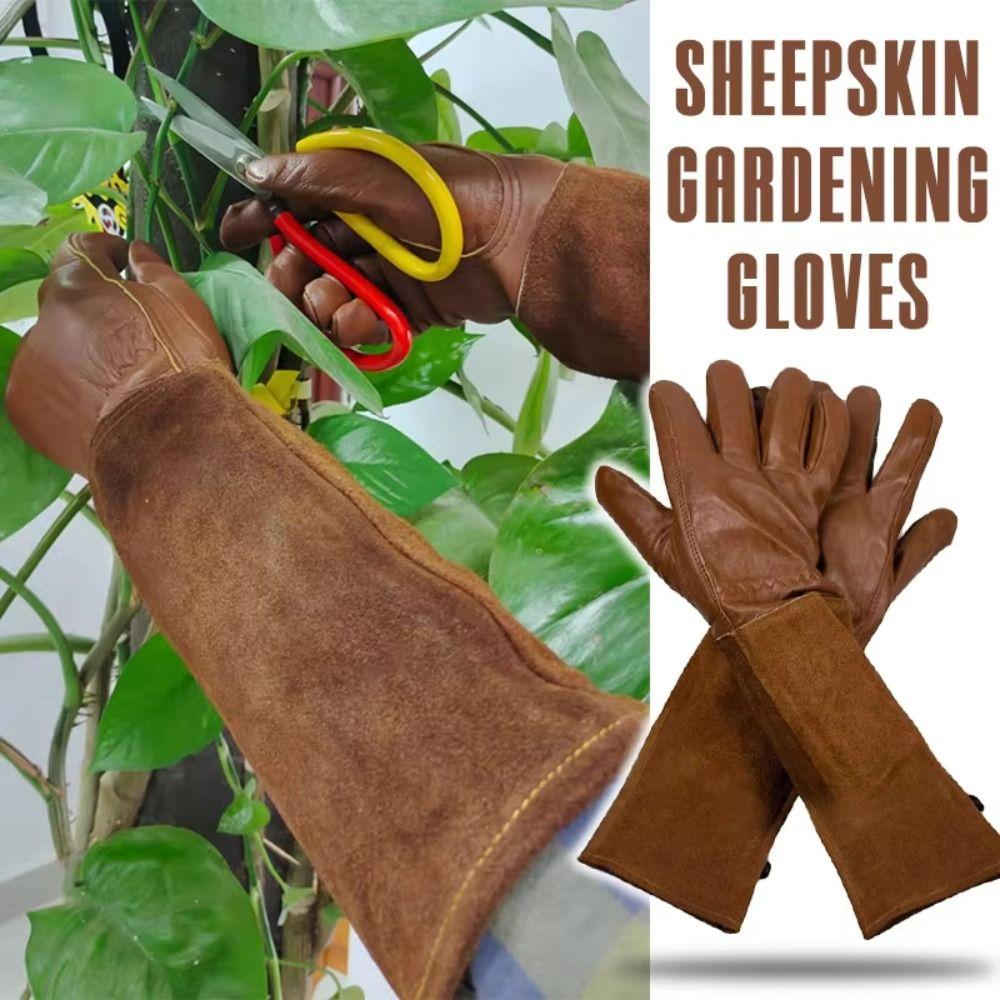 Long Sleeve Gardening Gloves Coffee Outdoor Work Gloves Winter Thermal Gloves Worker