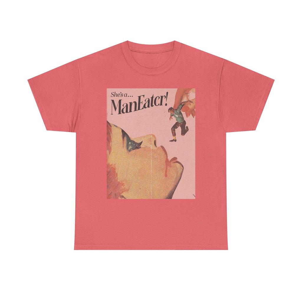 She's A Maneater Graphic T-Shirt Mens Womens Tees Top Women's Heavy Comfy Cotton Tee