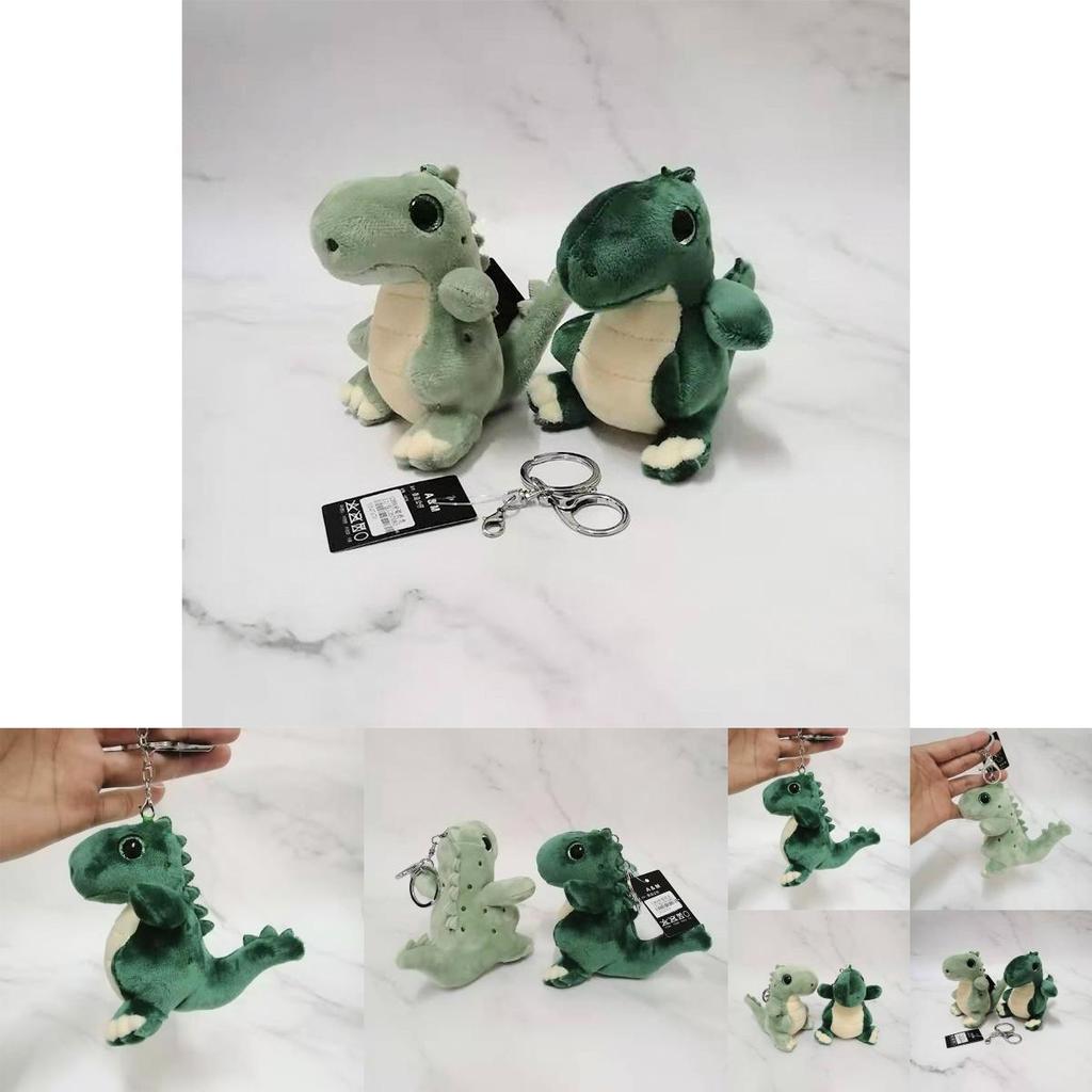 Adorable Green Plush Dinosaur Keychain Accessory Soft Cute Stuffed Toy Gift