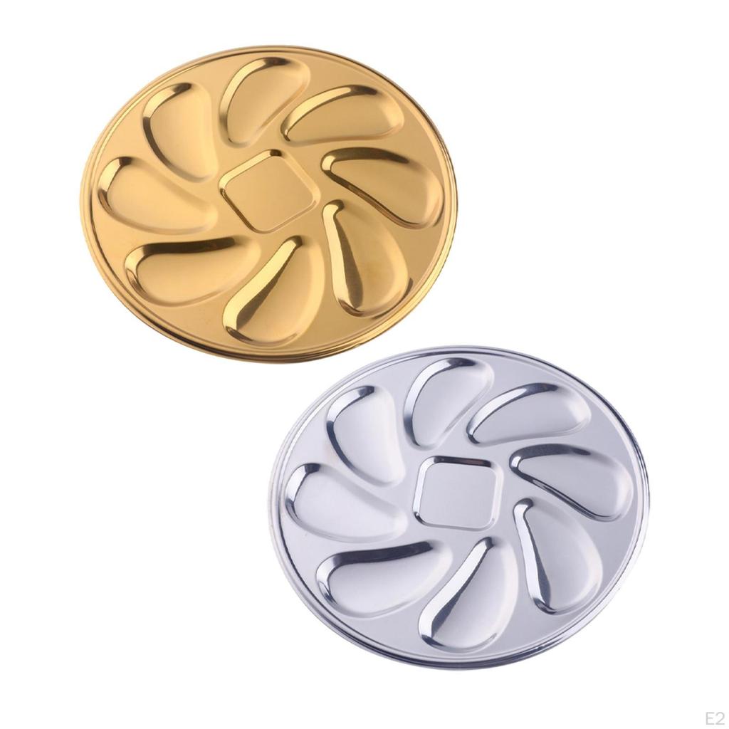 23cm Oyster Grill Pan Tray with 8 Shell Slots for Restaurant Multifunctional