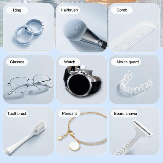 Ультразвуковой очиститель ювелирных изделий 45 кГц, емкость резервуара для воды 300 мл, цифровой таймер, машина для чистки колец и очков