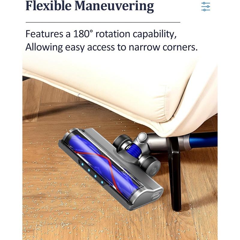 Быстросъемная щетка для чистки моторной головки для беспроводного пылесоса Dyson V10 Slim V12 Slim со светодиодной подсветкой для пыли