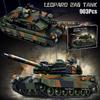 Военный MOC Leopard 2A6 Основной боевой танк Армии Строительные Блоки С Солдатами Модель Танка Кирпичики Игрушка Подарки
