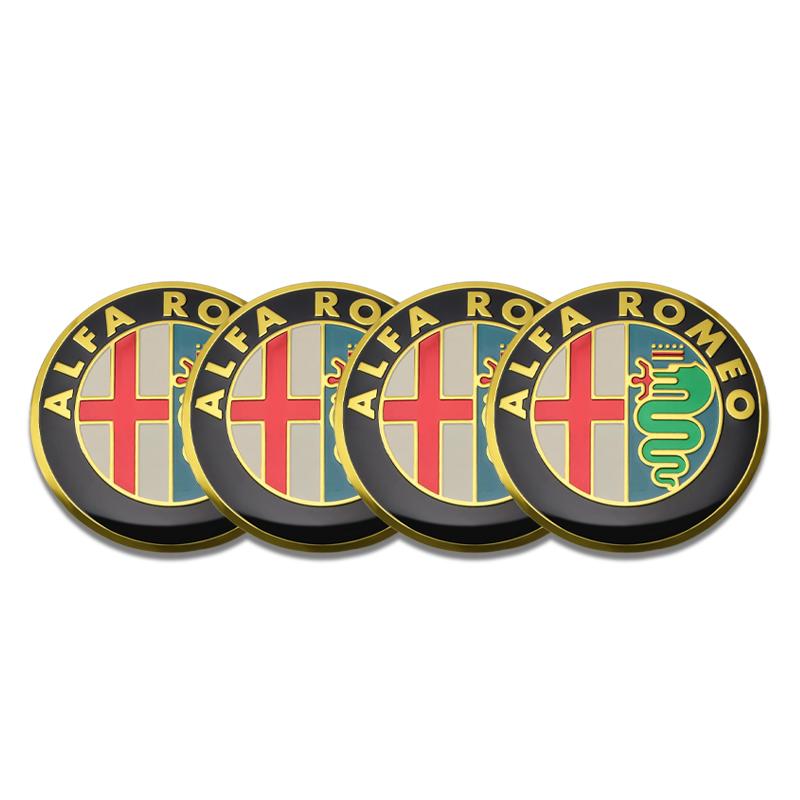 56mm Car Wheel Center Hub Cap Rim Cover Emblem Sticker For Alfa Romeo Mito Brera 147 Giulietta 159 156 Stelvio Sportiva Giulia