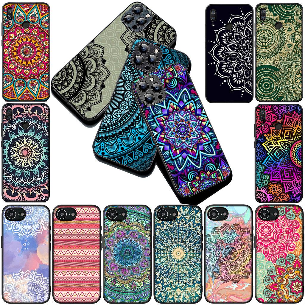 Casing Phone Cover for Xiaomi Redmi Note 14 13 Pro Plus ProPlus 14C 13c Pro+ 5G Case Floral Paisley Mandala flower Wood Texture