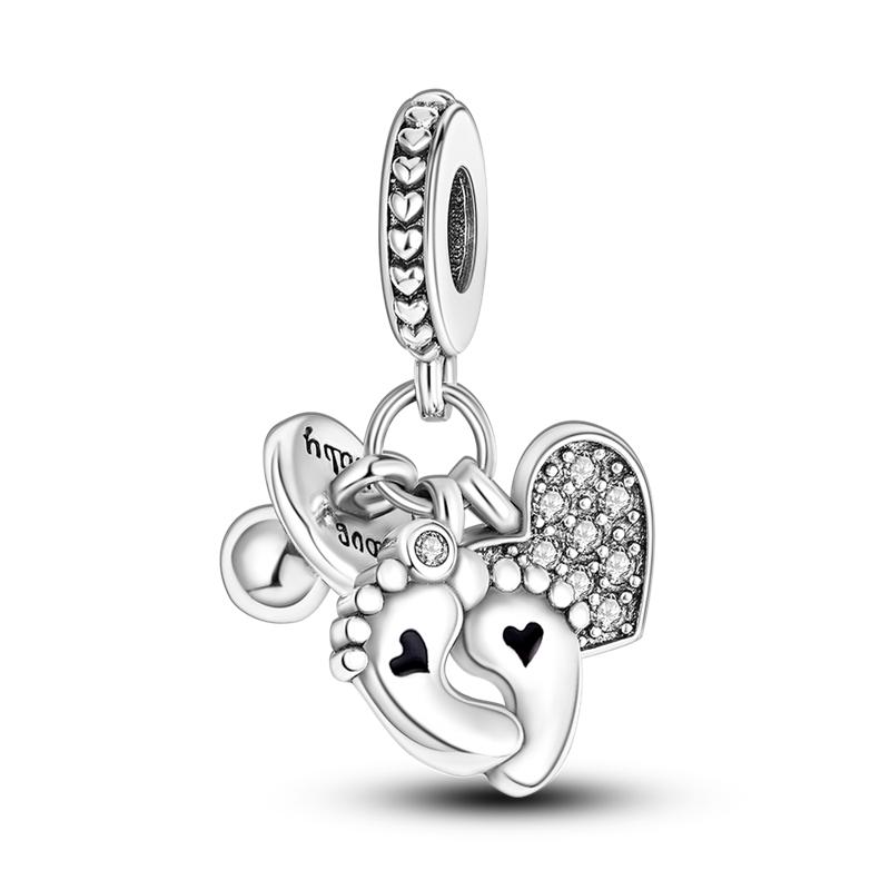 Plata Charms of Ley S925 New Fit Original Bracelet Necklace Flower Bicycle Silver Pendant Charms Bead Women Fine Jewelry