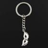 Fashion Party Mask Masquerade Mardi Gras 31x12mm Pendant 30mm Key Chain Bronze Men Gift Keychain