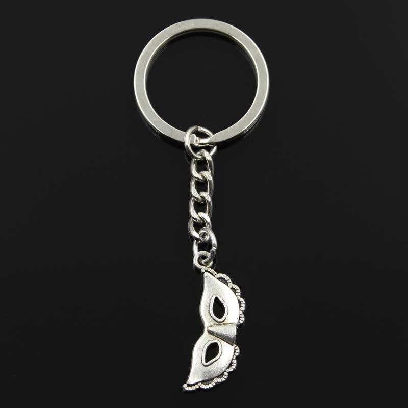 Fashion Party Mask Masquerade Mardi Gras 31x12mm Pendant 30mm Key Chain Bronze Men Gift Keychain