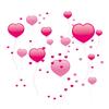 [Q8358] - Лист наклеек «Любовь» розовый (сердечки) - 50x70 см