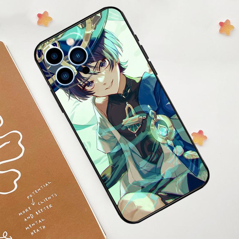 Чехол Genshin Impact для iPhone 11 12 13 14 15 16 Pro Max 15 16 Plus 13 12 Mini X XS XR