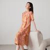New Chinese Jacquard Short-sleeved Dress