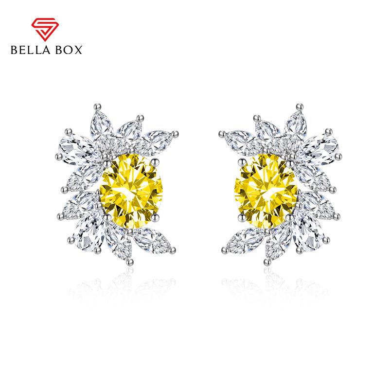 BELLA BOX Роскошные женские серьги-капли, модные нерегулярные овальные серьги с конским глазом, подарок на свадьбу, помолвку и вечеринку