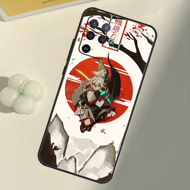 Чехол Genshin Impact Kaedehara Kazuha для OPPO Find X3 Lite X5 Pro A5 A9 A31 A53 S A83 A91 A93 A54 A74 A94 A15 A16 A52 A72