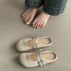 Fashion Temperament Splicing Bag Head Cool Slippers 2025 Summer New Wear Flat Bottom Non-slip Versatile Mary Jane Shoes Women