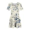Women's Summer V-neck Casual Beach Dress Short Sleeve Floral Print Dress