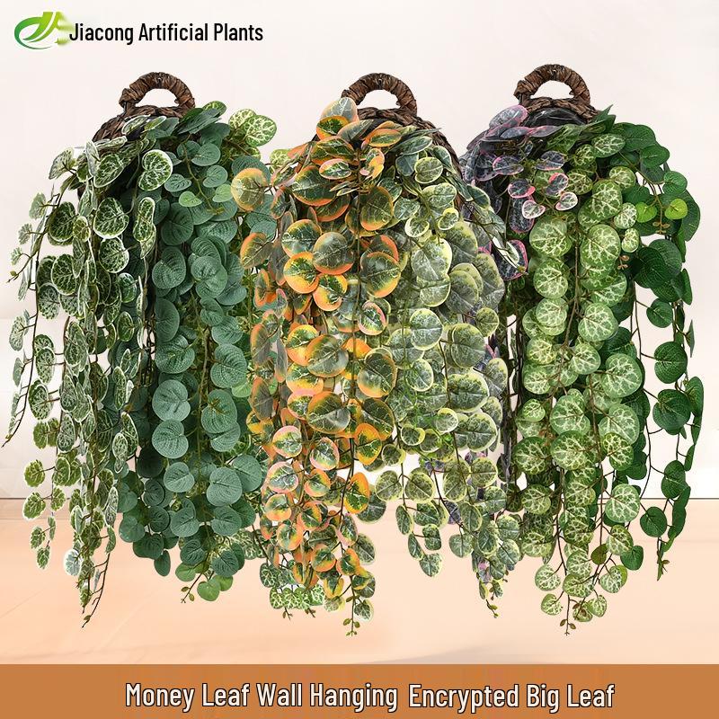 High-Quality Eucalyptus Vine Wall Hanging - Realistic Indoor Greenery & Money Leaf Decoration