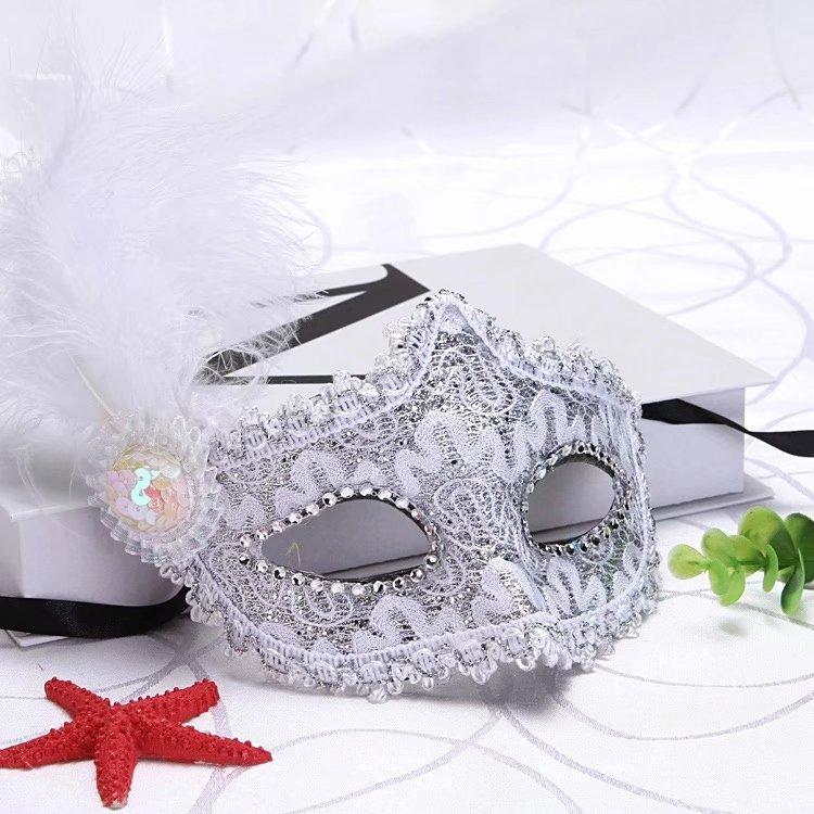 Halloween Feather Mask Beauty Princess Masquerade Performance Children Adult Half Face Wholesale Cosplay
