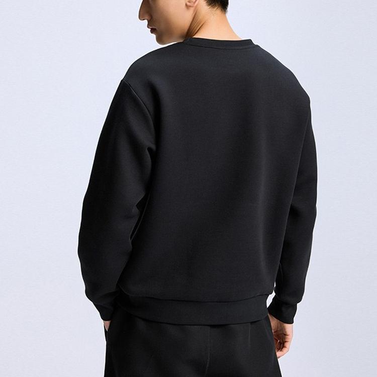 Anta Свободный пуловер с круглым вырезом Life Series с принтом, мужские топы, черный 152218701-3