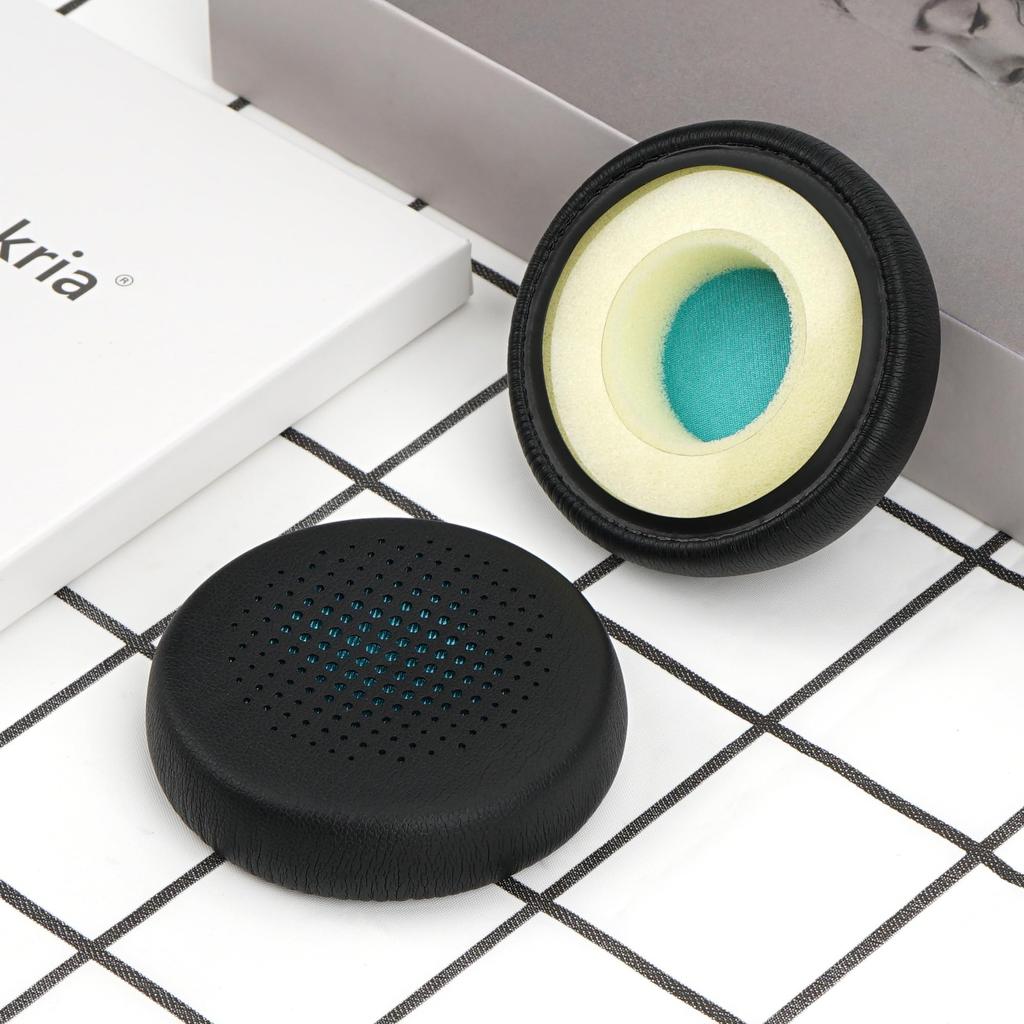 Geekria QuickFit Compatible Ear Pads for JLab Go Work Protein Leather Cup Pads Headphones, Ear/Ear (Black)