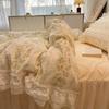 Cotton Bedding Four-piece Set Lace Quilt Cover Bed Sheet Pillowcase