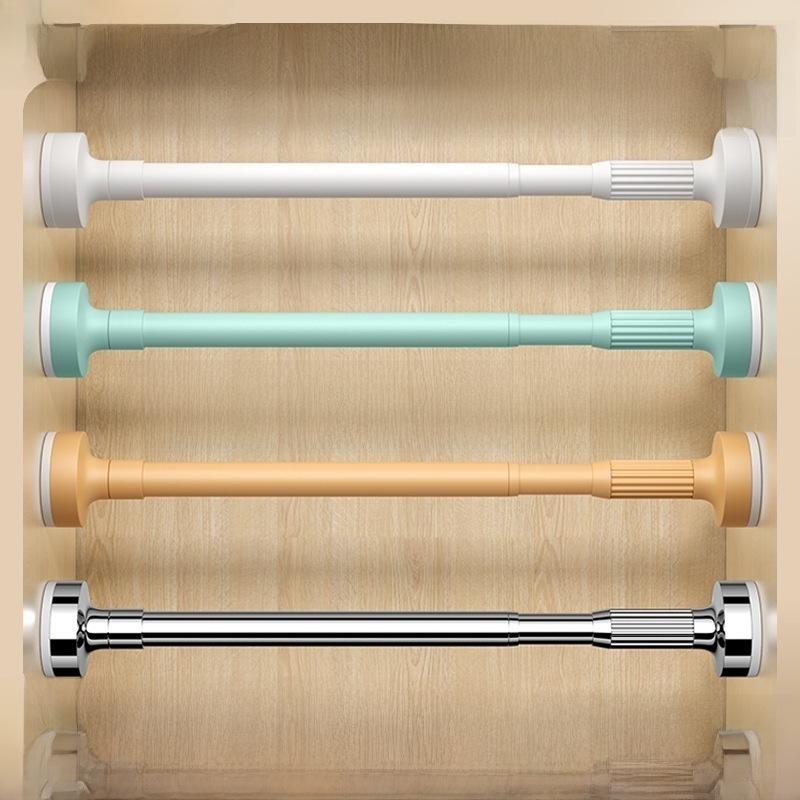 Telescopic Stainless Steel Curtain & Clothes Drying Rod (Punch-Free, Nail-Free)