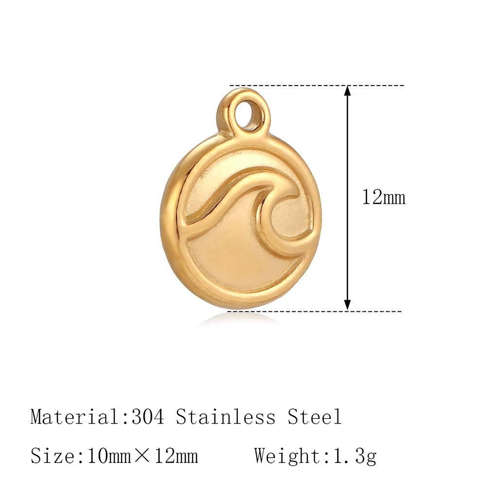 3Pcs Pet Dog Claw/Compass North Star/Sea Wave/Cat's Paw Charms Stainless Small Pendants for Necklace Bracelet DIY Jewelry Making