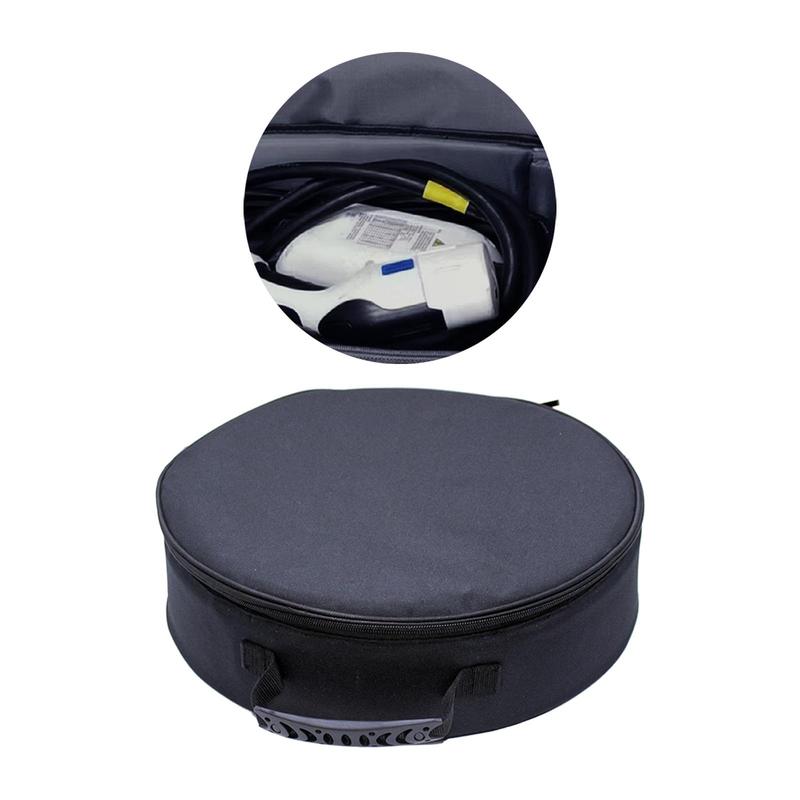 Waterproof EV Cables Bag Electric Vehicle Charger Case EV Charging Cable Storage Bag Zipper Closure Car Chargers Oxford Cloth