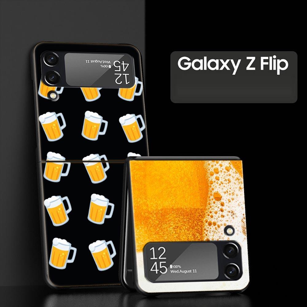 Летний чехол для телефона с пузырьками в виде алкоголя для Samsung Galaxy Z Flip 3 4 5, складной чехол для Samsung Z Flip3 Flip4, жесткий чехол-бампер из ПК