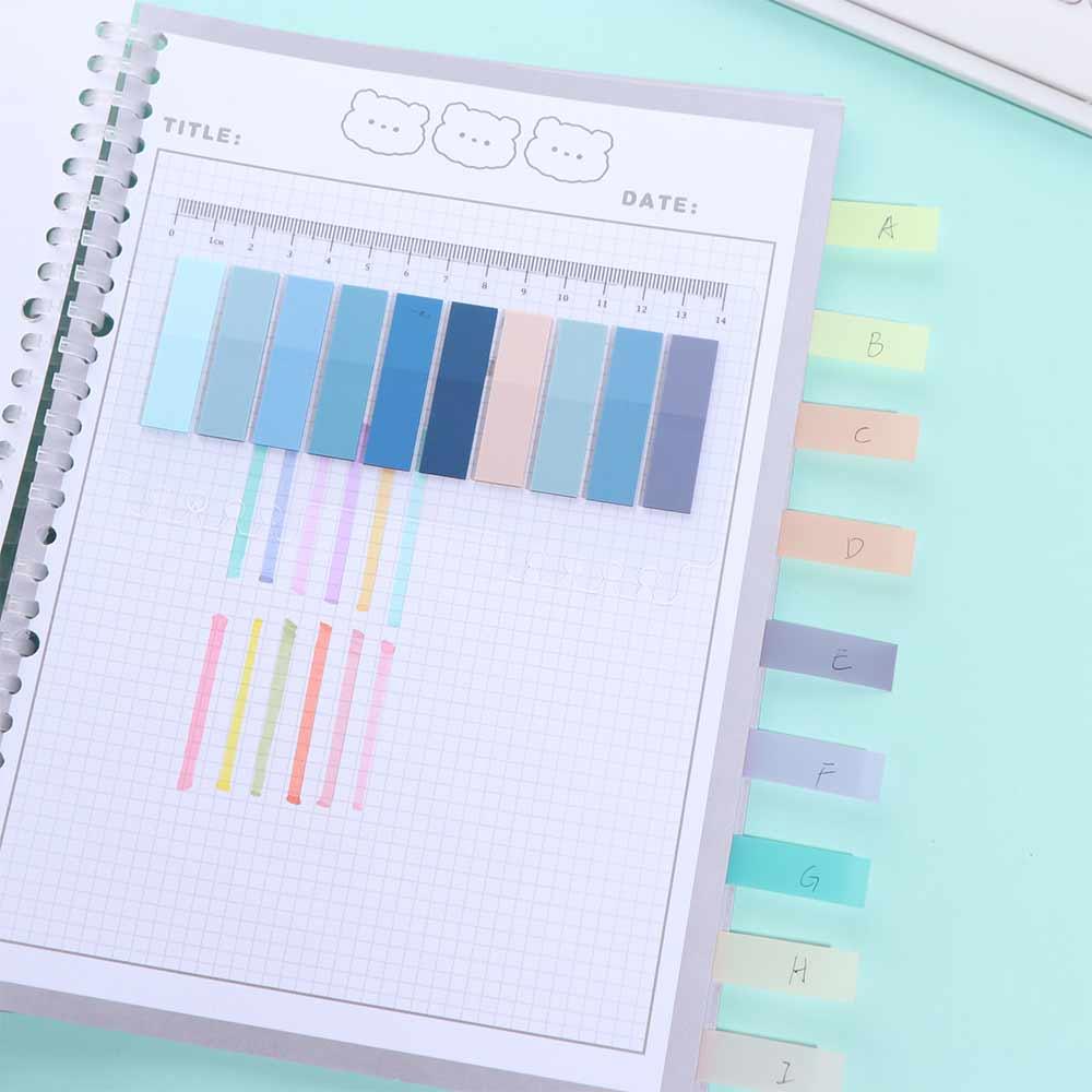 Набор разноцветных индексных вкладок Водонепроницаемые вкладки для аннотаций Наклейки-этикетки Канцелярские товары для офиса и школы