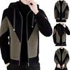 Осень-зима мужская куртка с капюшоном соответствующего цвета толстая свободная мягкая застежка-молния на шнурке кардиган с длинным рукавом теплое мужское пальто больших размеров